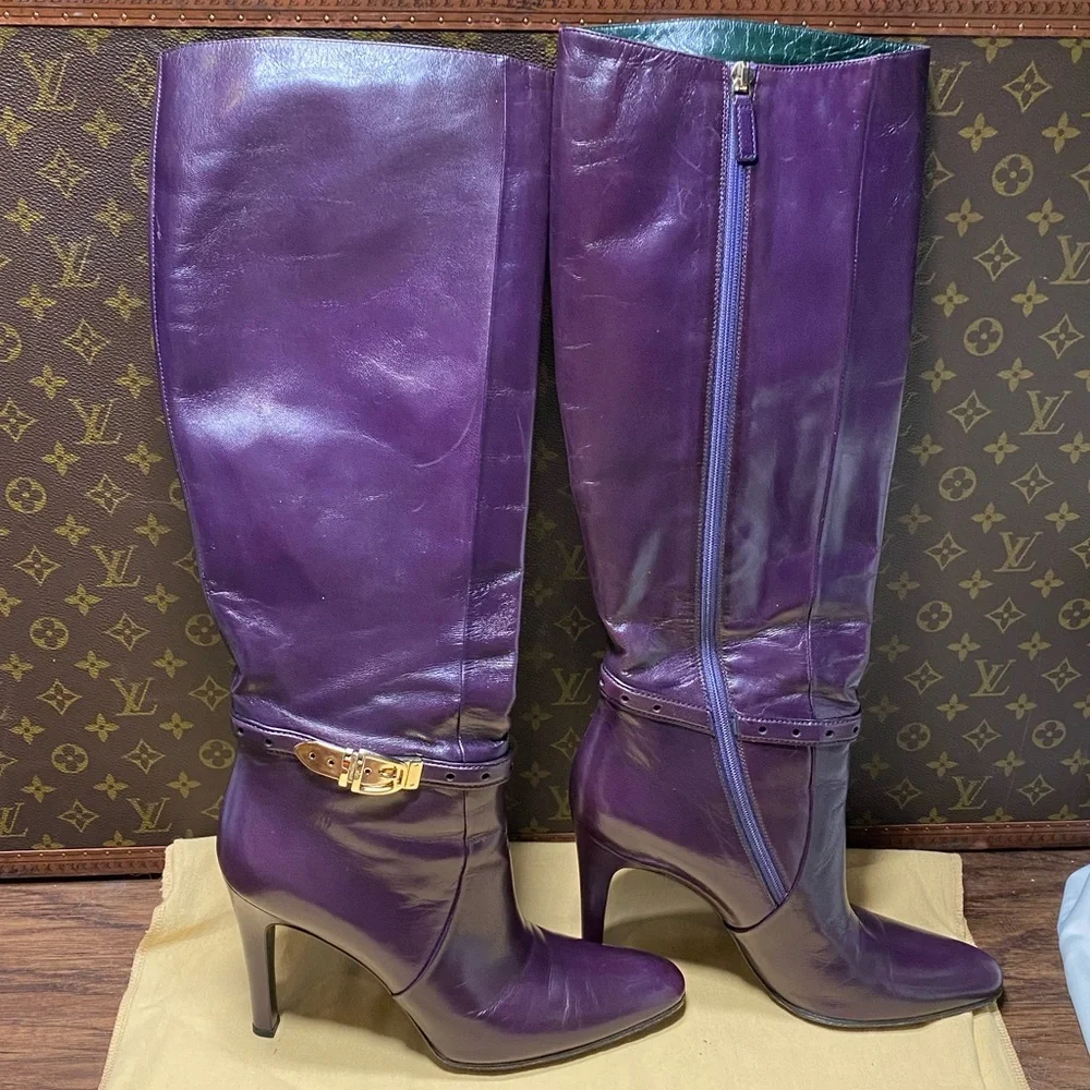 Purple Gucci boots - Picture 1 of 12